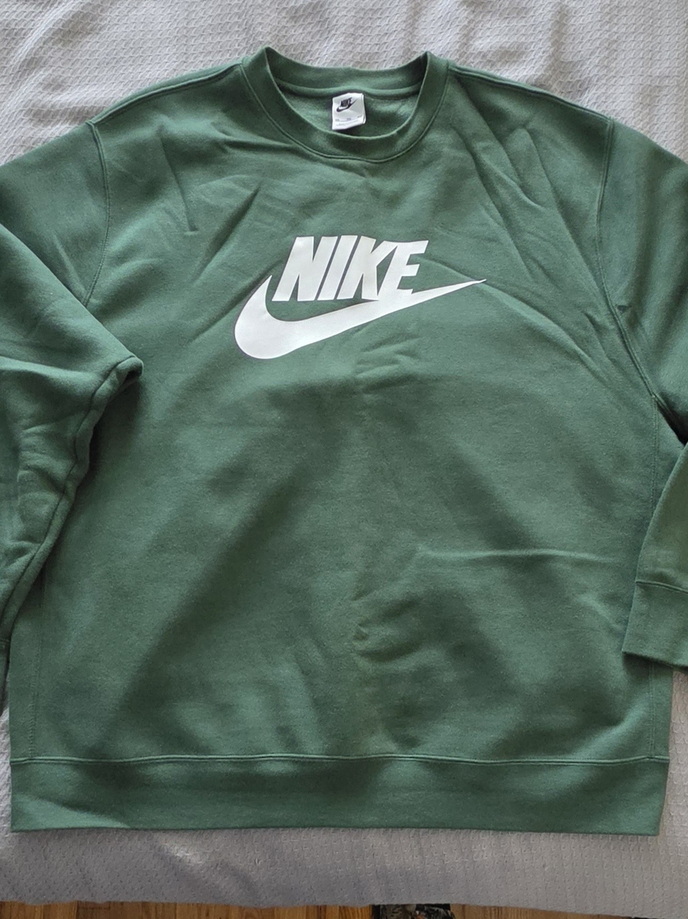 Nike Forest Green Crewneck Sweatshirt with White Logo